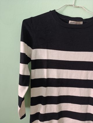 Jersey rayas negro/beige Stradivarius - talla S