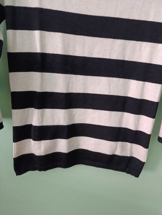 Jersey rayas negro/beige Stradivarius - talla S