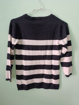 Jersey rayas negro/beige Stradivarius - talla S