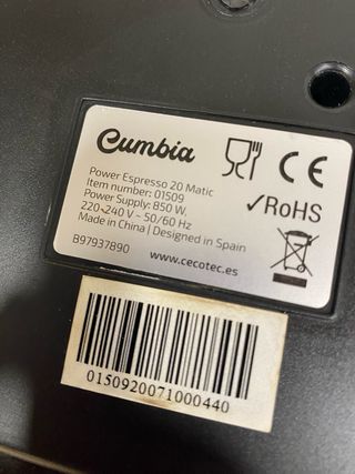 Cafetera de brazo Cecotec Cumbia