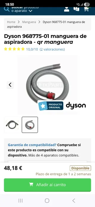Manguera Aspirador Dyson
