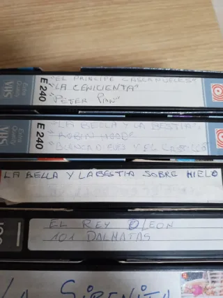 Lote 7 Cintas VHS Disney Clásicos