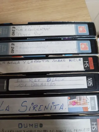 Lote 7 Cintas VHS Disney Clásicos