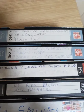 Lote 7 Cintas VHS Disney Clásicos
