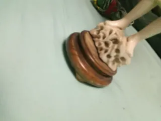 Estatua porcelana antigua  japonesa pescador