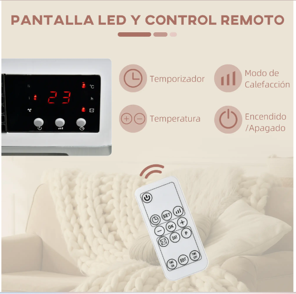 Calefactor Eléctrico Inca Bajo Consumo 1000W/2000W