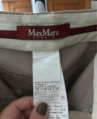 Pantaloni Max Mara Studio Beige Chino
