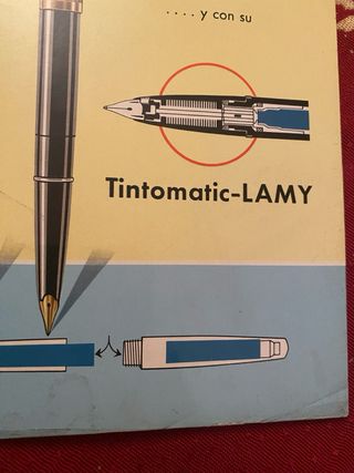 Cartel Publicidad plumas Lamy Años 60