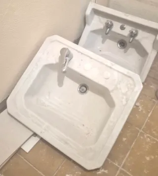 Lavabo porcelana antiguo vintage lavamanos retro