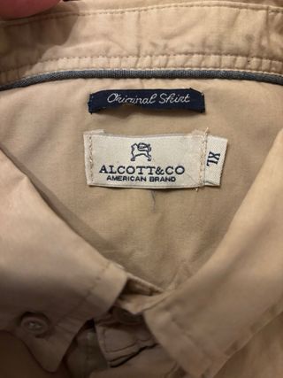 Camicia uomo beige manica lunga XL