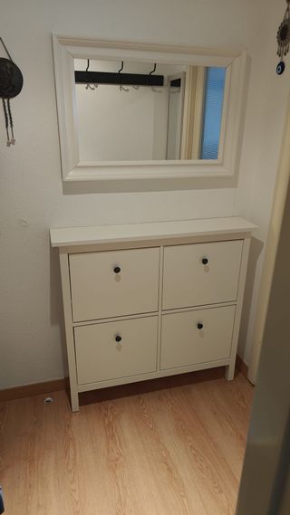 Conjunto zapatero y espejo