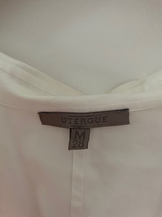 Camisa Uterqüe blanca manga 3/4