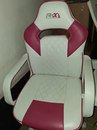 Sedia da Gaming AKR Rosa e Bianca