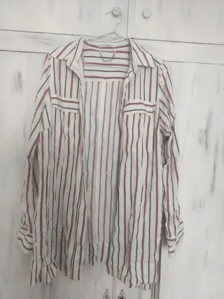 Camisa de rayas mujer con cinturón incluido