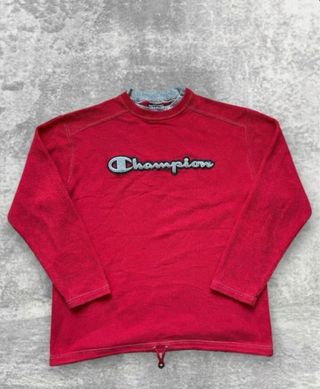 Sudadera Champion Vintage Roja - Logo Bordado -