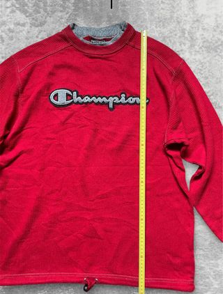 Sudadera Champion Vintage Roja - Logo Bordado -