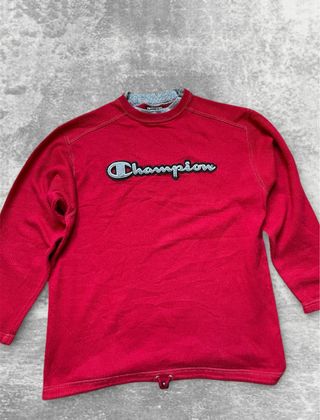 Sudadera Champion Vintage Roja - Logo Bordado -