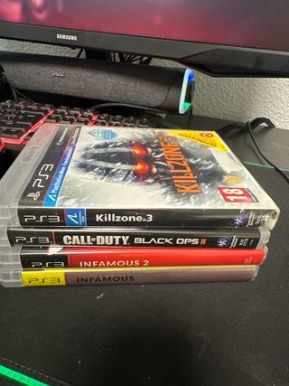 Lote 4 Juegos PS3: Killzone 3, Black Ops II, Infam