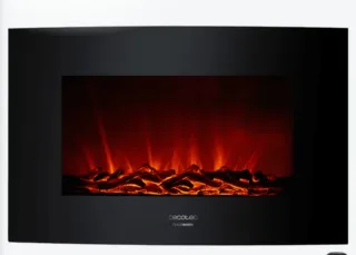 Estufa eléctrica pared decorativa chimenea Cecotec