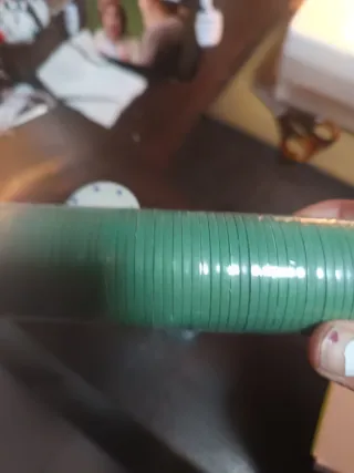 Fichas de póker azules .verde.blancas