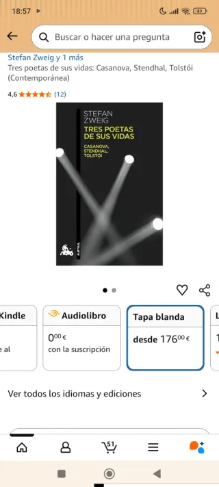 Libro Stefan Zweig: Tres Poetas de Sus Vidas