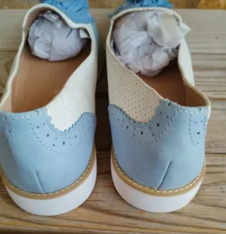 Mocasines Forever Foile Azul/Blanco Talla 37