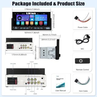 NUEVO! Radio Coche 1 DIN Carplay Inalámbrico