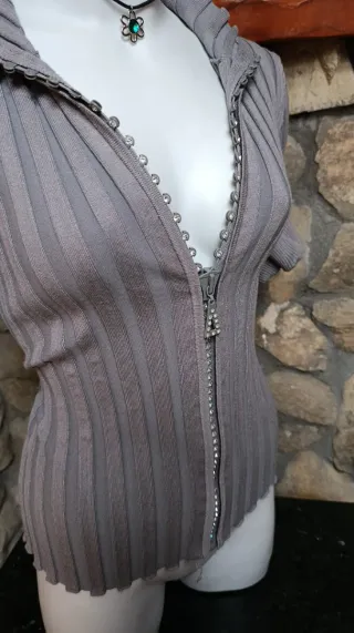 Jersey Y2K MCbling Vintage Gris