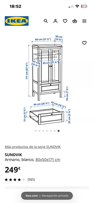 Armario infantil de madera