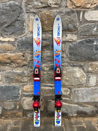 Esquís infantiles Tecno Pro 100 cm + bastones