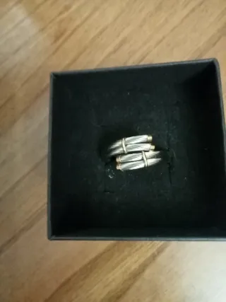Anillo Acero y Oro 18k Nuevo