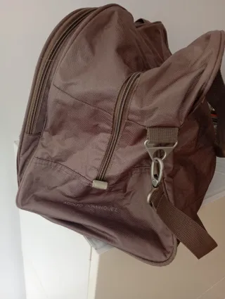 Bolsa viaje deporte Adolfo Dominguez Beige/Plata