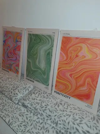 Set 3 Cuadros Decorativos Abstractos