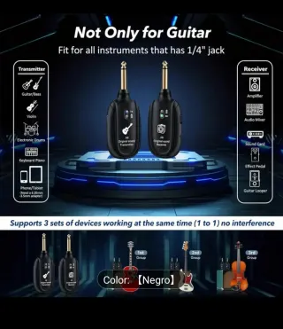 Sistema Inalámbrico Guitarra A8 TX/RX