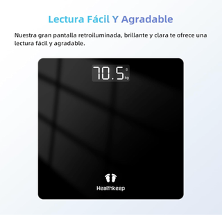 Báscula de baño digital Healthkeep negra