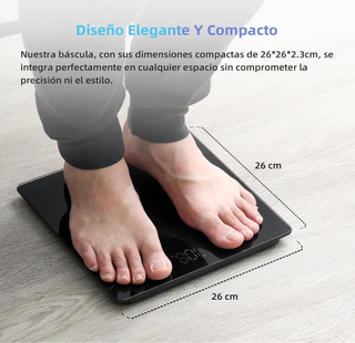 Báscula de baño digital Healthkeep negra