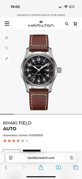 Reloj Hamilton Khaki Field Marrón/Plata
