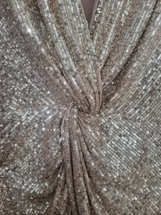 Vestido Swing lentejuelas dorado