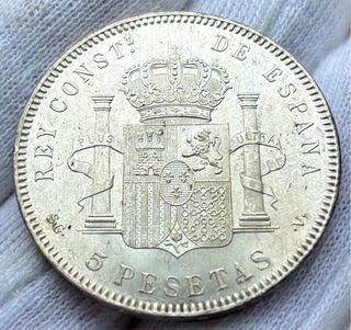 Moneda PLATA 5 Pesetas 1899 *(18-99) ALFONSO XIII