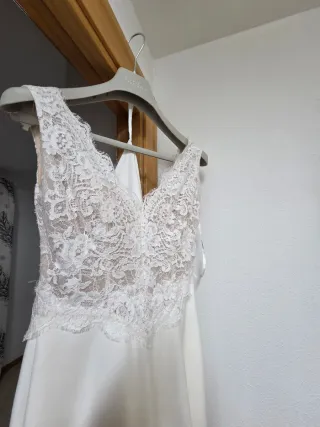 Vestido de Novia Blanco raso