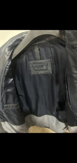 Chaqueta de Piel Gris