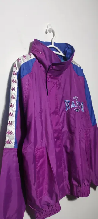 Chaqueta Kappa Vintage Y2K Morada con Cremallera