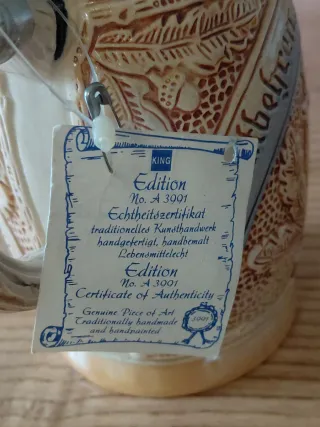 Boccale birra con coperchio in metallo