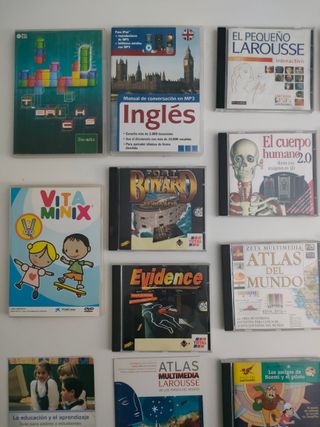 Lote 15 CD-ROM Juegos PC Educativos vintage 2000