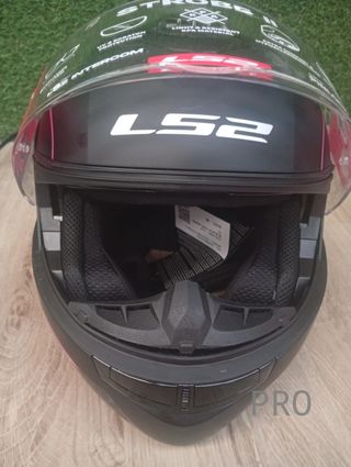 LS2, Casco modular moto STROBE II LUX negro rosa, M