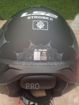 LS2, Casco modular moto STROBE II LUX negro rosa, M