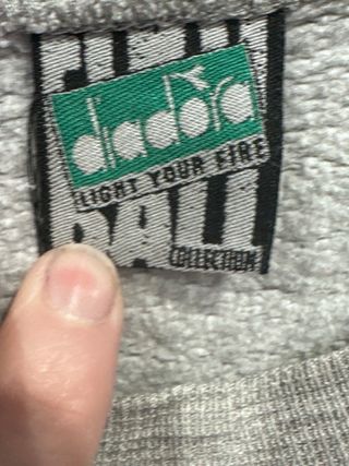 Sudadera Diadora Vintage Gris Talla XL
