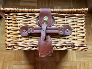 Cesta de picnic de mimbre con bolsa termica