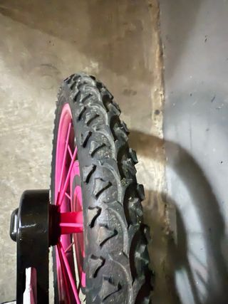 Bici Infantil con ruedines Toimsa Blanca y Rosa