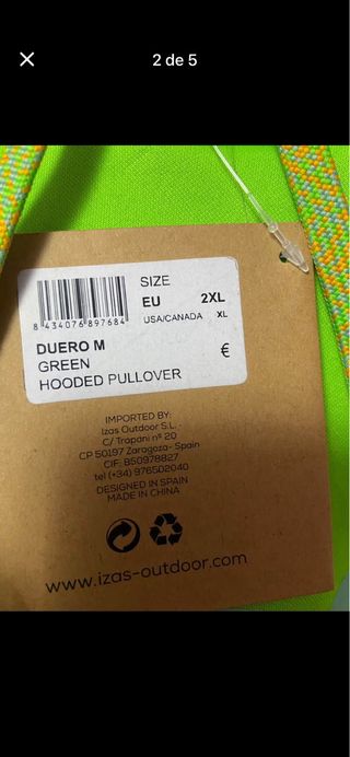 Sudadera Izas sin estrenar Talla XXL.
